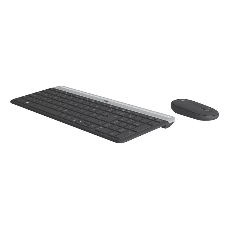 LOGITECH Slim Wireless Keyboard And Mouse Combo Mk470 - Graphite - Azerty French