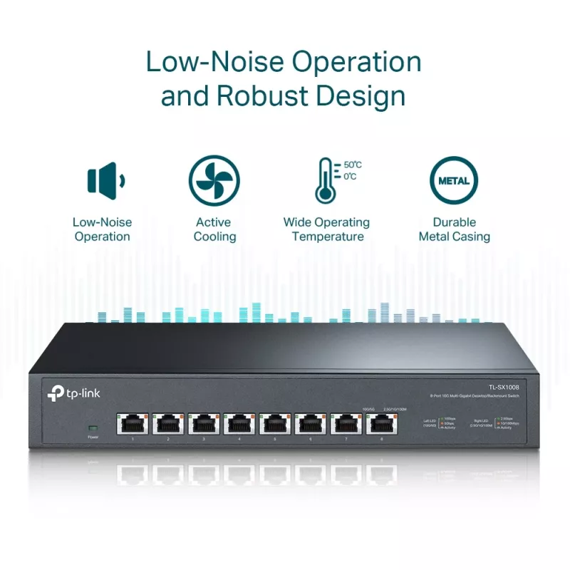 Unmanaged Switch TP-Link TL-SX1008 8-Port 10G Desktop/Rackmount