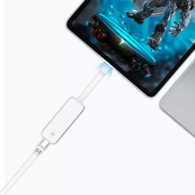TP-Link UE330C USB-C 3-Port USB 3.0 Hub with Gigabit Ethernet, White