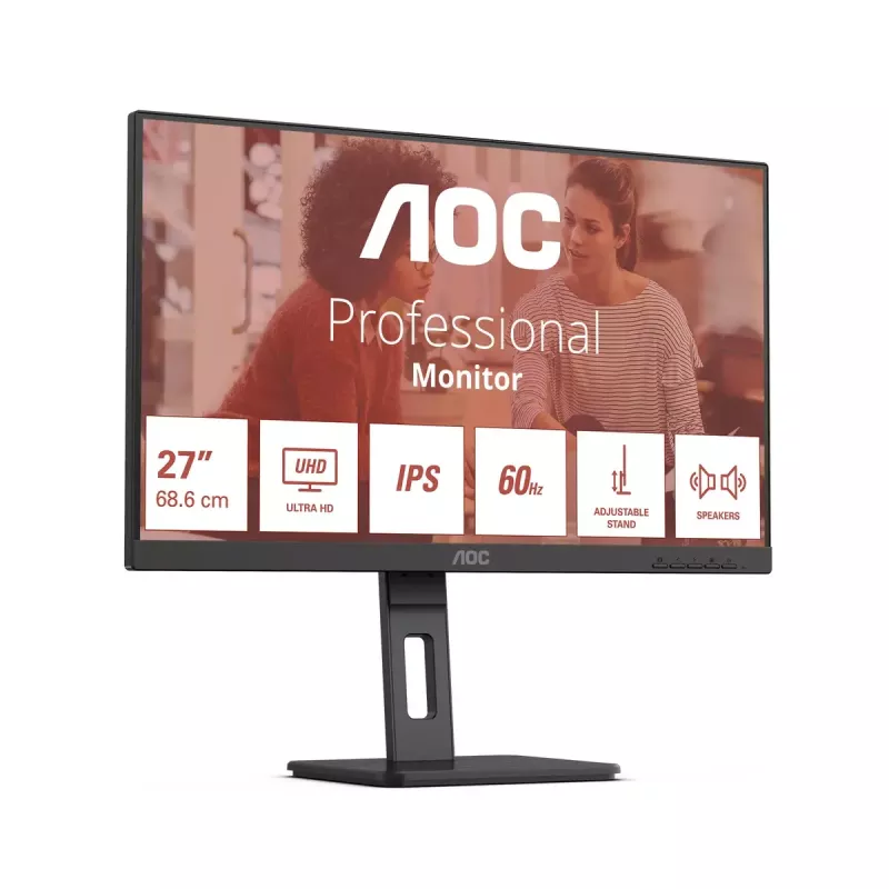 AOC E3 U27E3UF computer monitor 68.6 cm (27 inch) 3840 x 2160 pixels 4K Ultra HD LED Black