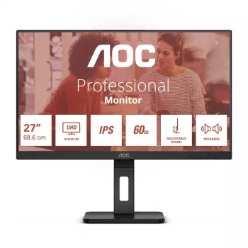 AOC E3 U27E3UF computer monitor 68.6 cm (27 inch) 3840 x 2160 pixels 4K Ultra HD LED Black