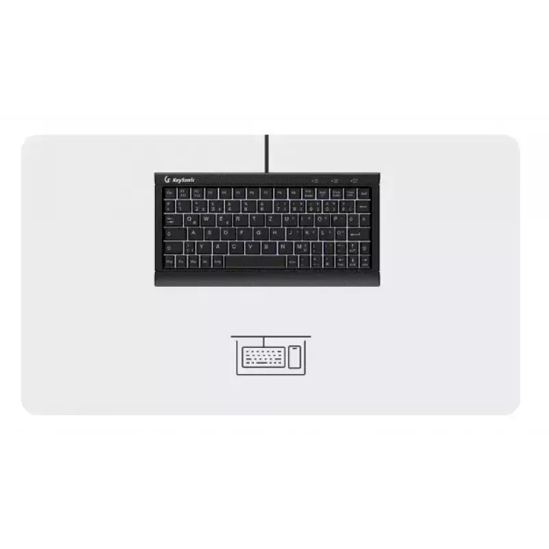KeySonic KSK-3011ELC (DE) keyboard Home USB QWERTZ German Black