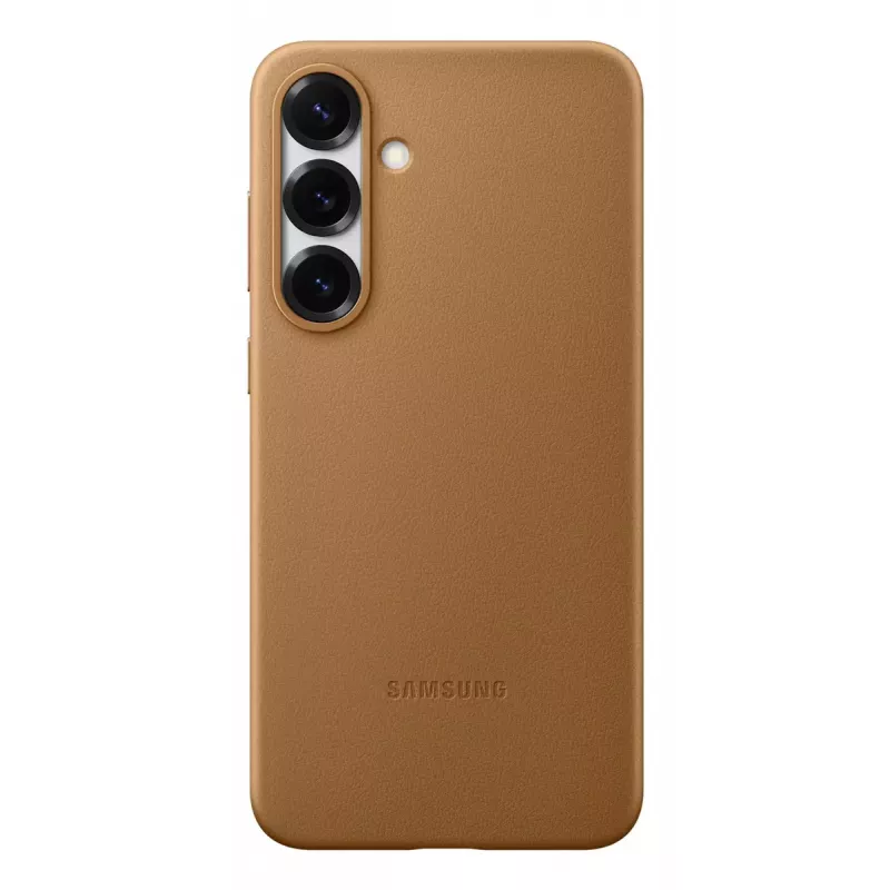 Faux Leather Case Samsung Galaxy S25+ Cover Brown 6.7 inch
