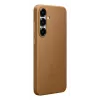 Faux Leather Case Samsung Galaxy S25+ Cover Brown 6.7 inch