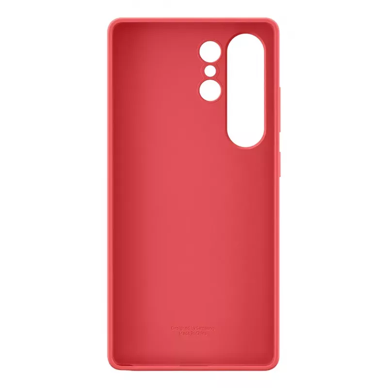 Cover Samsung Galaxy S25 Ultra Silicone Case Red Monochromatic