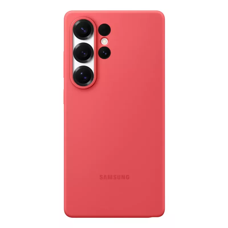 Cover Samsung Galaxy S25 Ultra Silicone Case Red Monochromatic