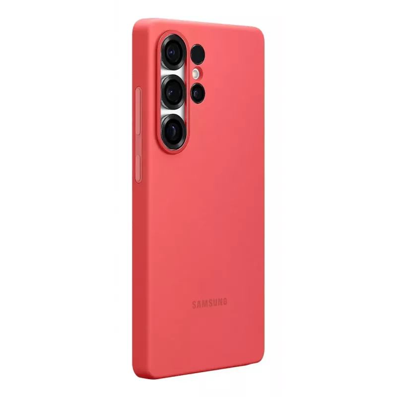 Cover Samsung Galaxy S25 Ultra Silicone Case Red Monochromatic