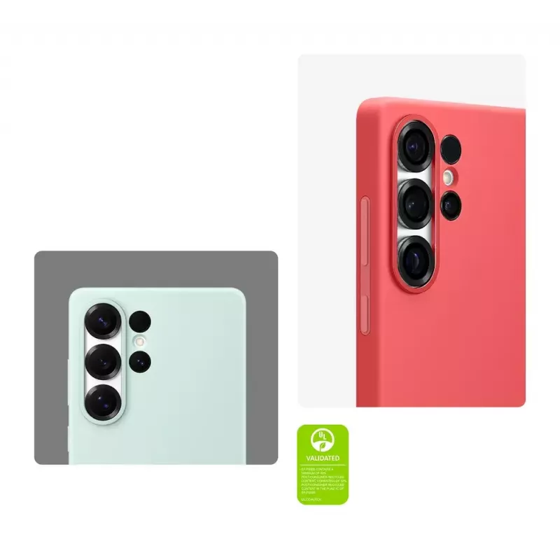 Cover Samsung Galaxy S25 Ultra Silicone Case Red Monochromatic