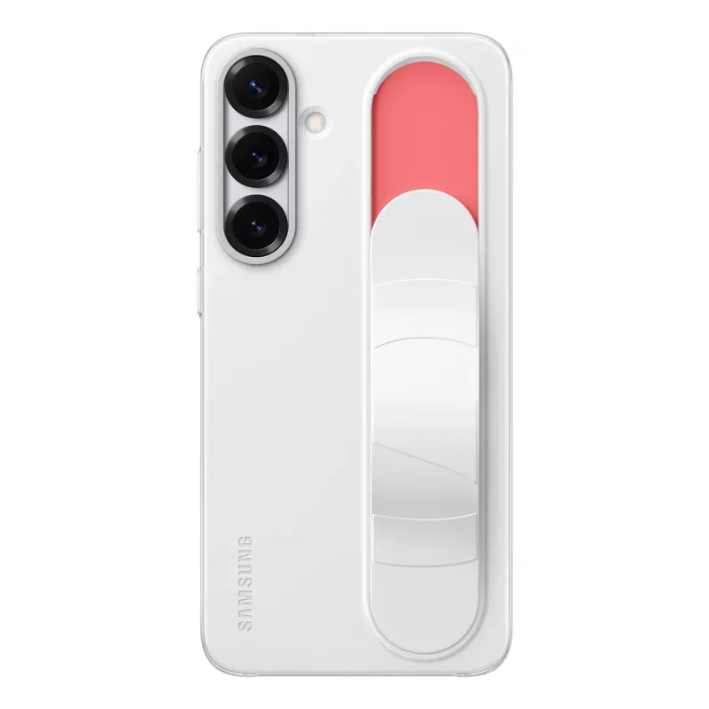 Samsung Standing Grip Case for Galaxy S25+, Cover, Samsung, Galaxy S25+, 17 cm (6.7 inch), White