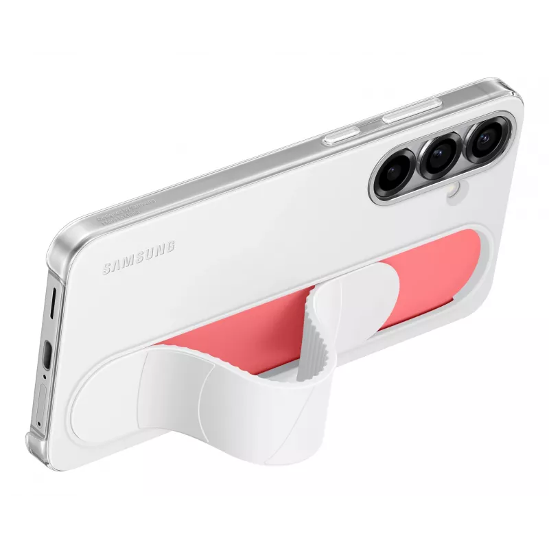 Samsung Standing Grip Case for Galaxy S25+, Cover, Samsung, Galaxy S25+, 17 cm (6.7 inch), White