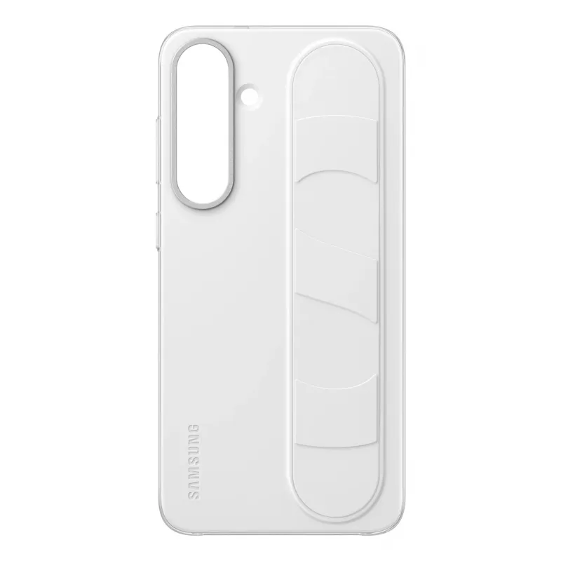 Samsung Standing Grip Case for Galaxy S25+, Cover, Samsung, Galaxy S25+, 17 cm (6.7 inch), White