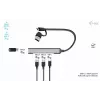 i-tec USB-C/USB-A Metal HUB 1x USB 3.0 + 3x USB 2.0