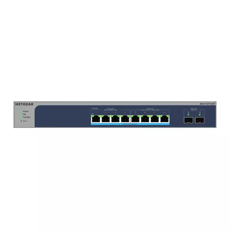 NETGEAR MS510TXUP network switch Managed L2/L3/L4 10G Ethernet (100/1000/10000) Power over Ethernet (PoE) Grey, Blue