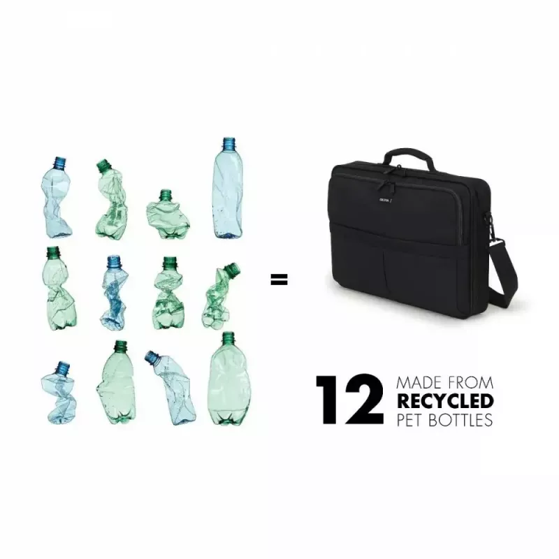 DICOTA Multi Scale -12-14.1in Notebook Case - Black / 600d Recycled Pet