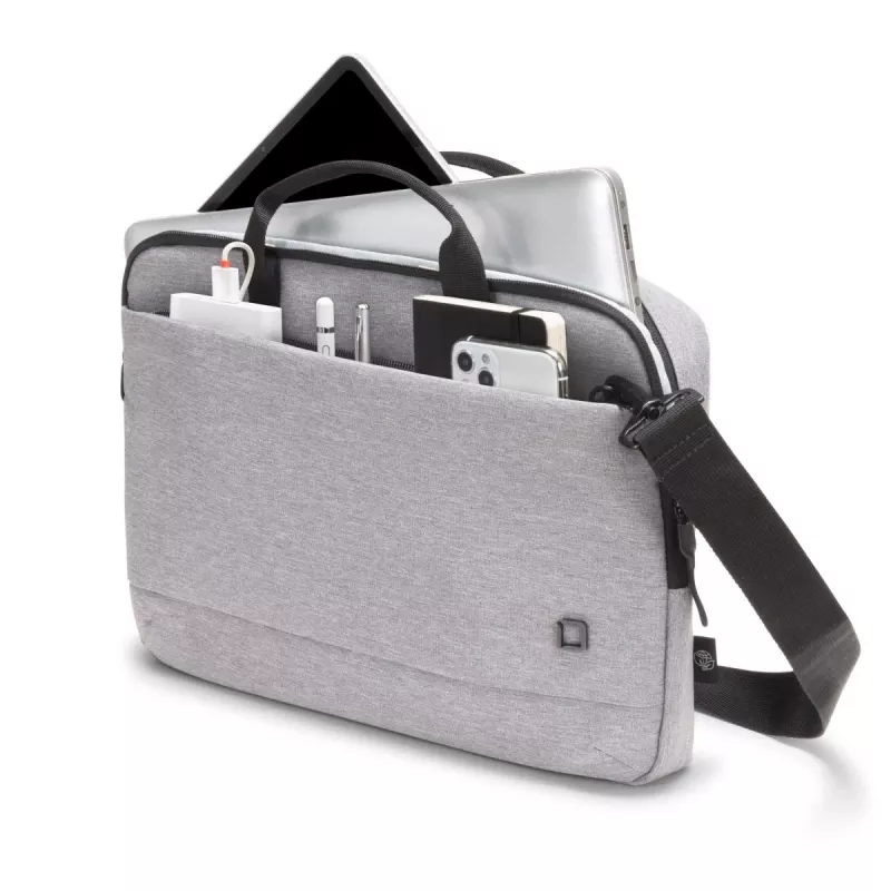 DICOTA Slim Eco Motion - 14-15.6in Notebook Case - Light Grey / 600d Rpe Polyester