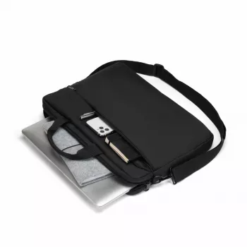 DICOTA Slim Case One - 13-14.1in Notebook Case - Black / 300d Recycled Pet Polyester