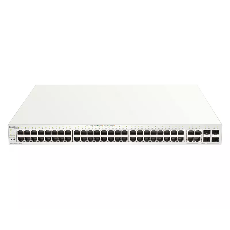 D-Link 52-Port Gigabit PoE+ Nuclias Smart Managed Switch including 4x 1G Combo Ports, 370W