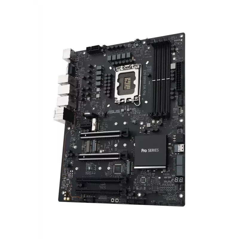 Motherboard ASUS PRO WS W680-ACE — Intel W680 ATX, LGA 1700, DDR5, 4 DIMM (128 GB), 3x M.2, 2x 2.5Gb LAN, 7.1 audio
