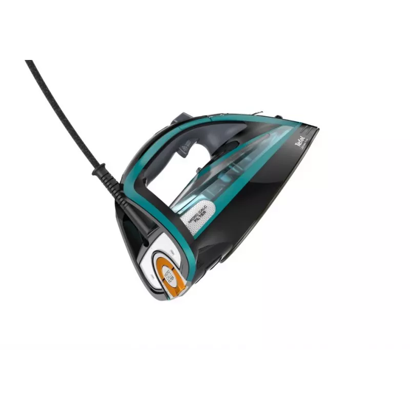 Tefal Ultimate Pure FV9844 Dry & Steam iron Durilium Autoclean soleplate 3200 W Black, Blue