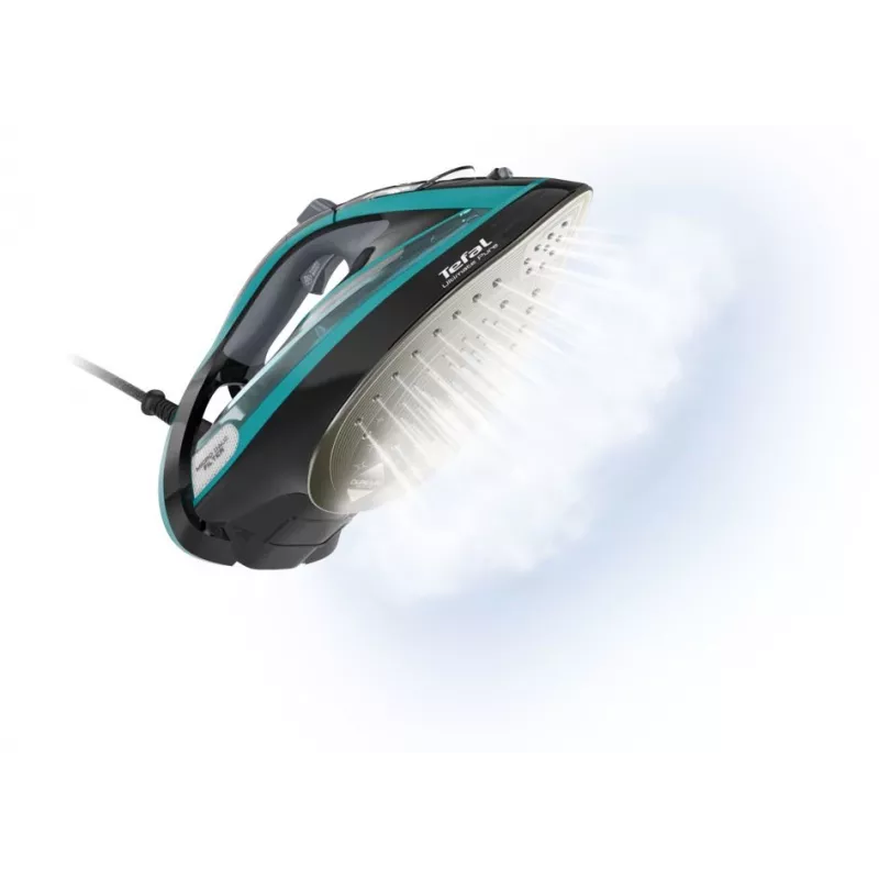 Tefal Ultimate Pure FV9844 Dry & Steam iron Durilium Autoclean soleplate 3200 W Black, Blue