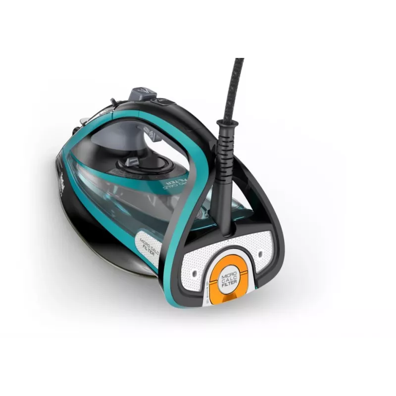 Tefal Ultimate Pure FV9844 Dry & Steam iron Durilium Autoclean soleplate 3200 W Black, Blue
