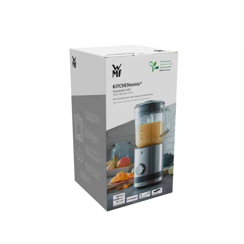 WMF KITCHENminis 0416490011 0.8 L Tabletop blender 400 W Black, Stainless steel, Transparent