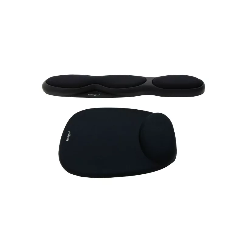 Kensington Foam Mousepad with Integral Wrist Rest Black, Black, Monochromatic, Foam, Wrist rest