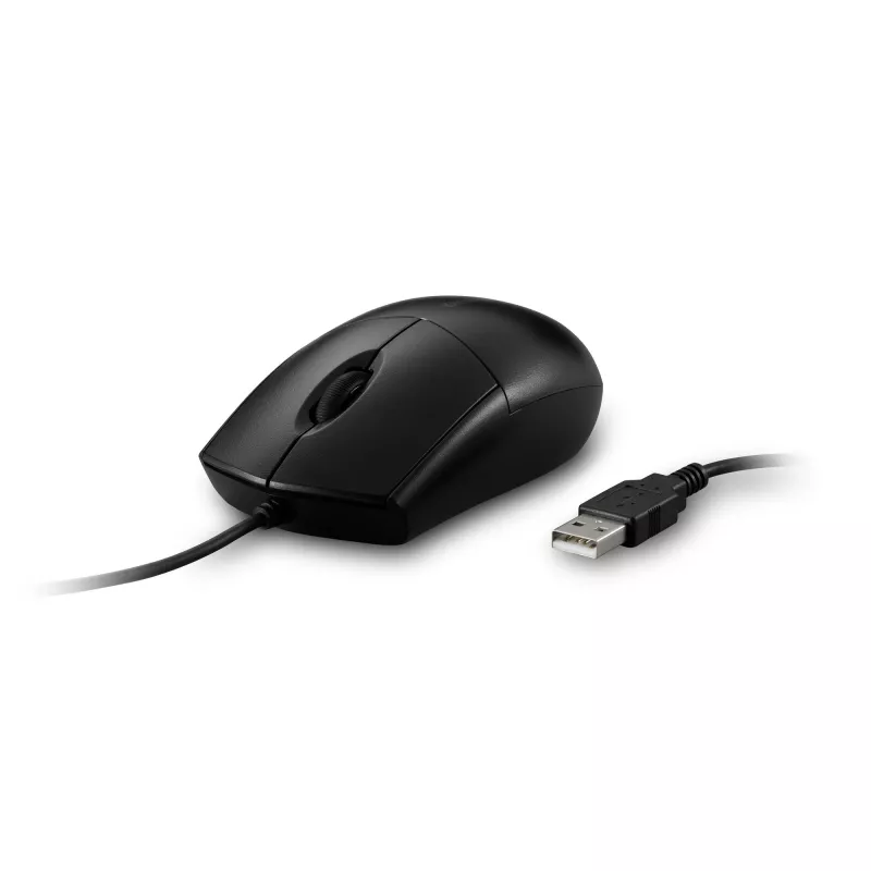 Kensington Pro Fit Wired Washable Mouse, Ambidextrous, Optical, USB, 1600 DPI, Black