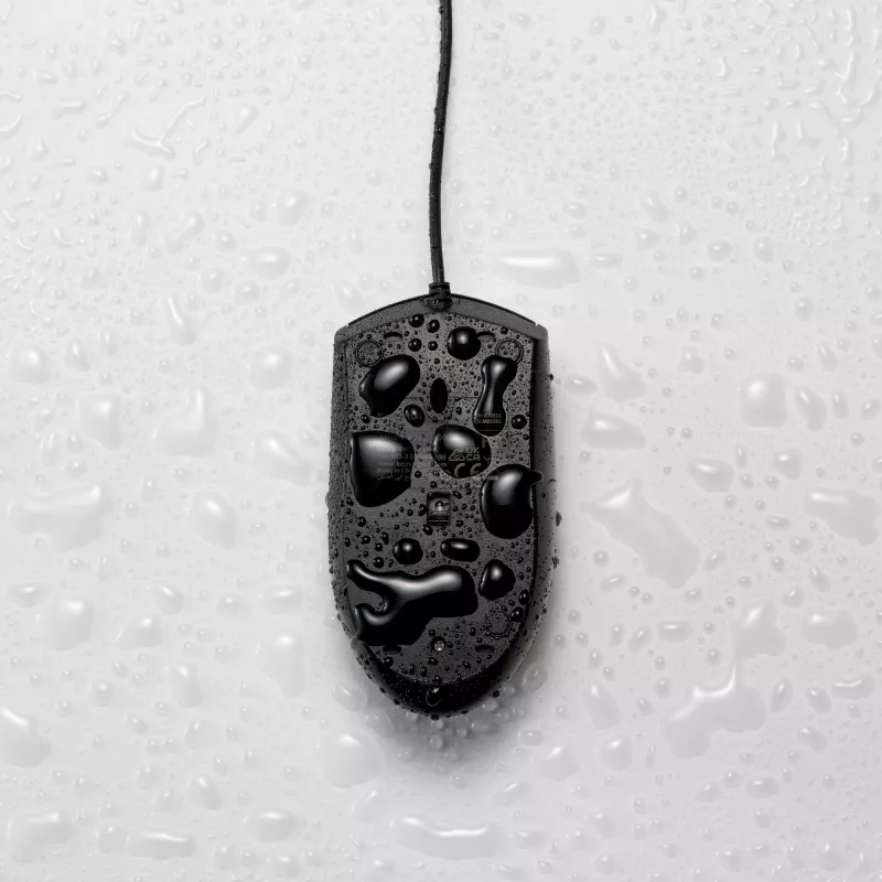 Kensington Pro Fit Wired Washable Mouse, Ambidextrous, Optical, USB, 1600 DPI, Black