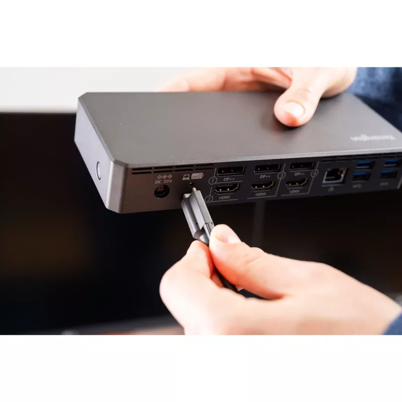 Kensington SD4781P EQ USB-C & USB-A Dual 4K Docking Station, Wired, USB 3.2 Gen 2 (3.1 Gen 2) Type-C, 100 W, 3.5 mm, 10,100,1000 Mbit/s, Black