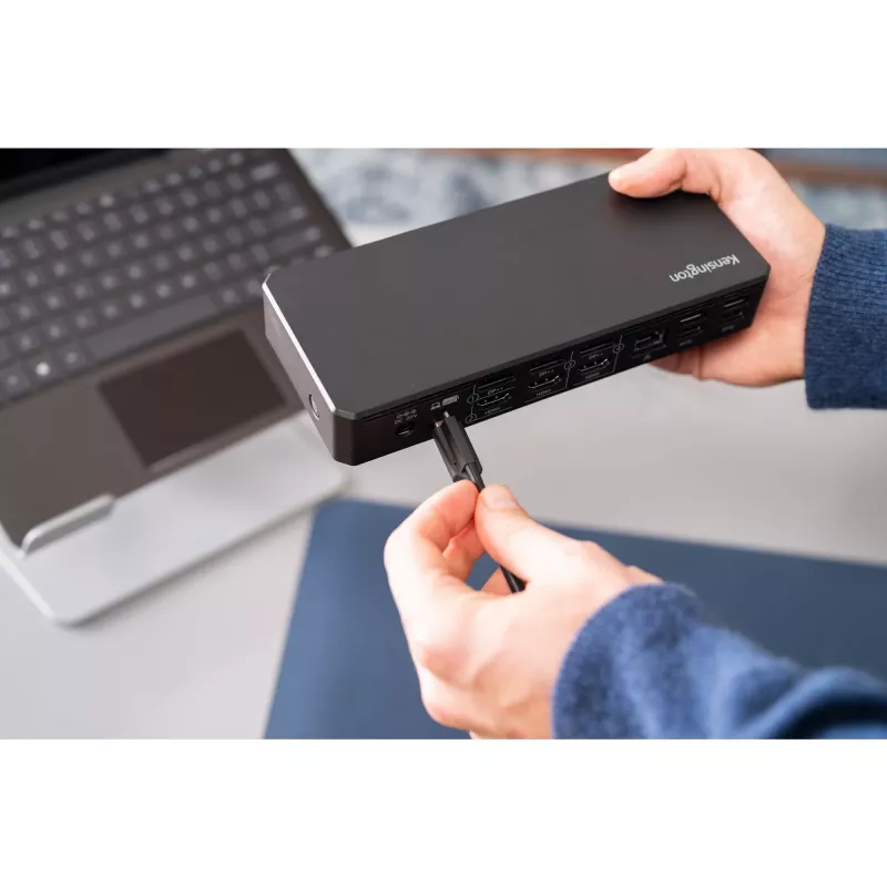 Kensington SD4781P EQ USB-C & USB-A Dual 4K Docking Station, Wired, USB 3.2 Gen 2 (3.1 Gen 2) Type-C, 100 W, 3.5 mm, 10,100,1000 Mbit/s, Black