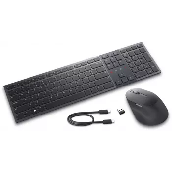 DELL KM900 Keyboard Mouse included Office RF Wireless + Bluetooth QWERTZ German Graphite