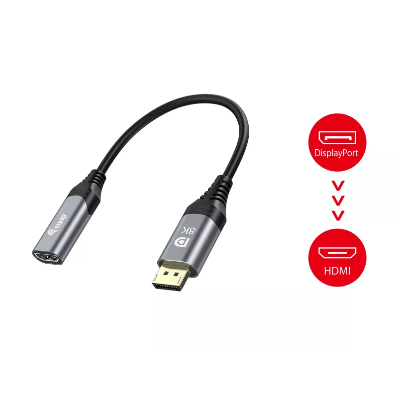 Equip DisplayPort 1.4 to HDMI Adapter 8K 60Hz 0.15m