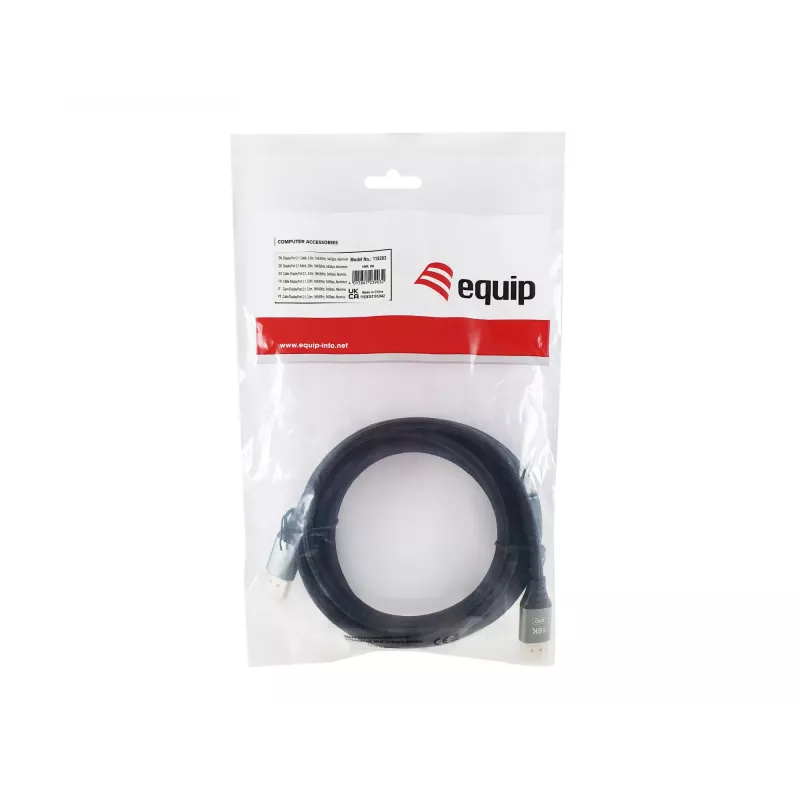 Equip DisplayPort 2.1 Premium Cable, 3.0m, 16K/60Hz, 54Gbps