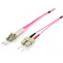 Equip LC/SC Fiber Optic Patch Cable, OM4, 0.5m