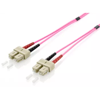 Equip SC/SC Fiber Optic Patch Cable, OM4, 1m