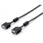 Equip HD15 VGA Extension Cable, 20m, 20 m, VGA (D-Sub), VGA (D-Sub), Male, Female, Black