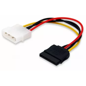Equip SATA Internal Power Cable, Molex (4-pin), SATA 15-pin, 0.15 m, Male, Straight, Straight