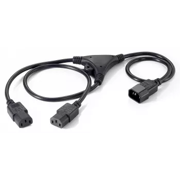 Power Y-Cable Equip 112210 1.6m C14 to 2x C13