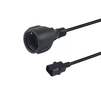 Equip 112106 power cable Black 0.25 m IEC C14 CEE7/3