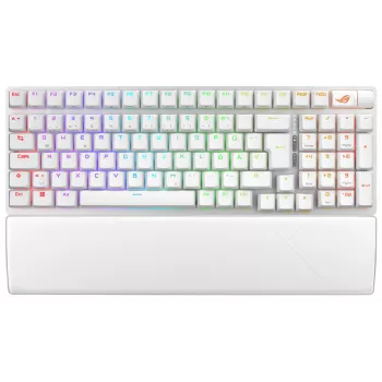 ASUS ROG Strix Scope II 96 Wireless keyboard Gaming USB + RF Wireless + Bluetooth QWERTZ German White
