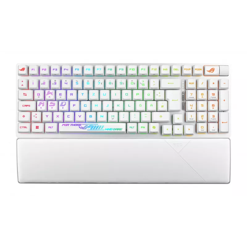 ASUS ROG Strix Scope II 96 RX Wireless keyboard Gaming USB + RF Wireless + Bluetooth White