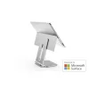 Kensington Elevated Stand for Surface, Platinum, Aluminium, Rubber, Thermoplastic polyurethane (TPU), Zinc, 126.4 mm, 139.3 mm, 193 mm, 612 g