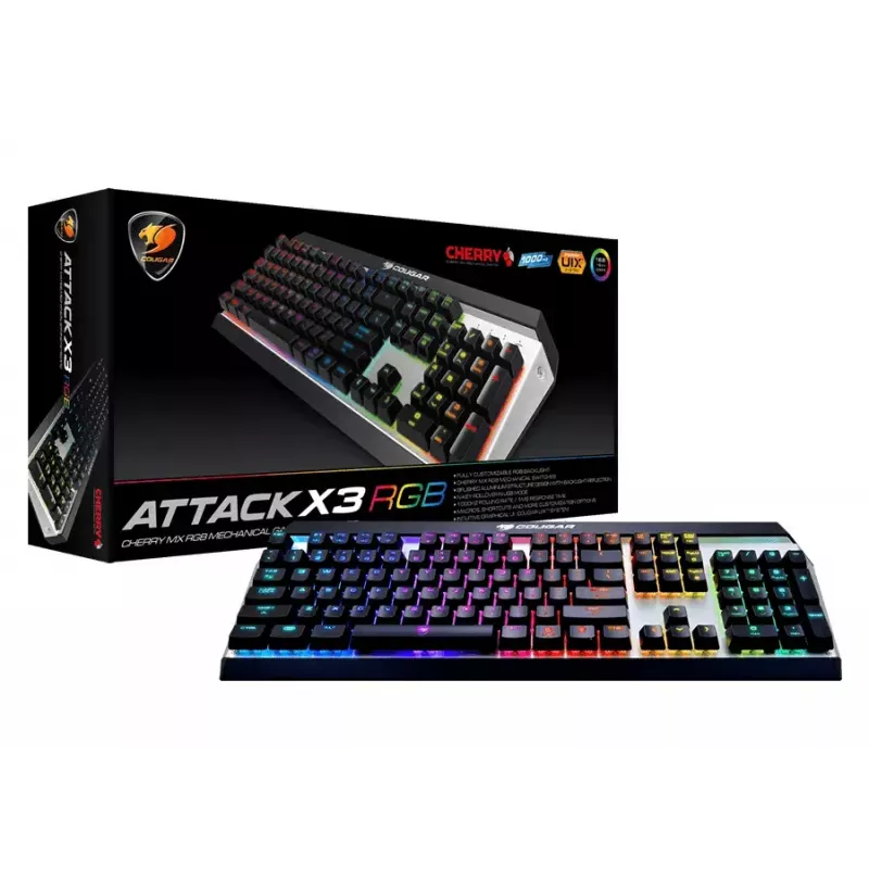 COUGAR CGR-WM1MB-ATR keyboard Gaming USB QWERTY English Aluminium, Black