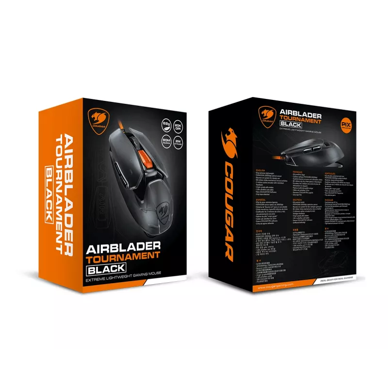 COUGAR Gaming Mouse AirBlader Tournament, Wired, Black