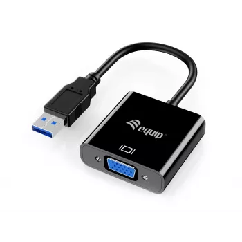 Equip USB 3.0 to VGA Adapter, 3.2 Gen 1 (3.1 Gen 1), USB Type-A, VGA (D-Sub) output, 1920 x 1080 pixels