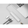 Equip USB-C to 3-port USB 3.0 Hubs with Gigabit adapter, USB 3.2 Gen 1 (3.1 Gen 1) Type-C, Silver, USB 3.2 Gen 1 (3.1 Gen 1) Type-A, WLAN, Aluminium, 22 mm, 15 mm