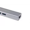 Equip USB-C to 3-port USB 3.0 Hubs with Gigabit adapter, USB 3.2 Gen 1 (3.1 Gen 1) Type-C, Silver, USB 3.2 Gen 1 (3.1 Gen 1) Type-A, WLAN, Aluminium, 22 mm, 15 mm