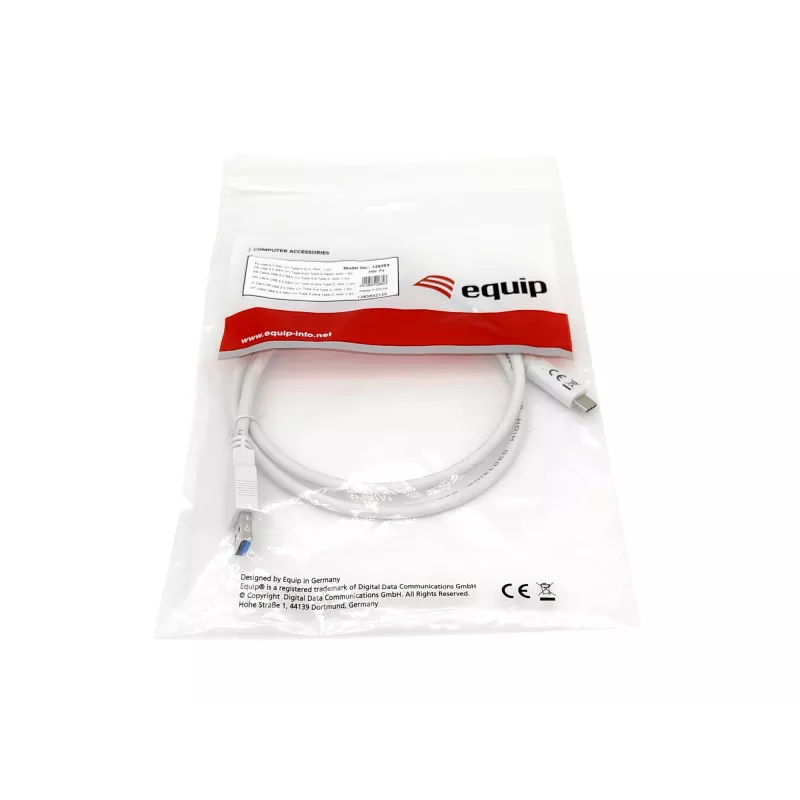 Equip USB 3.2 Gen 1 Type-C to A Cable, M/M, 1 m, 1 m, USB A, USB C, USB 3.2 Gen 1 (3.1 Gen 1), 5 Gbit/s, White