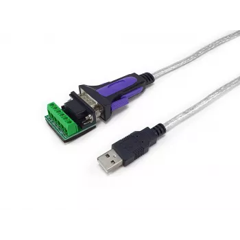 Equip USB-A to Serial RS-422/485 DB9 adapter cable, Grey, 1.5 m, USB Type-A, DB-9, Male, Male